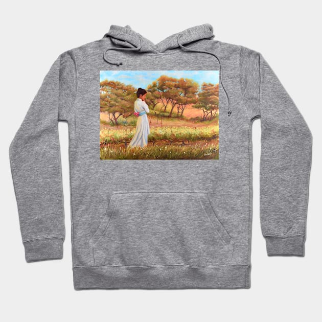 Sonoma Valley California wine lover vineyard woman walking Hoodie by Fantasyart123